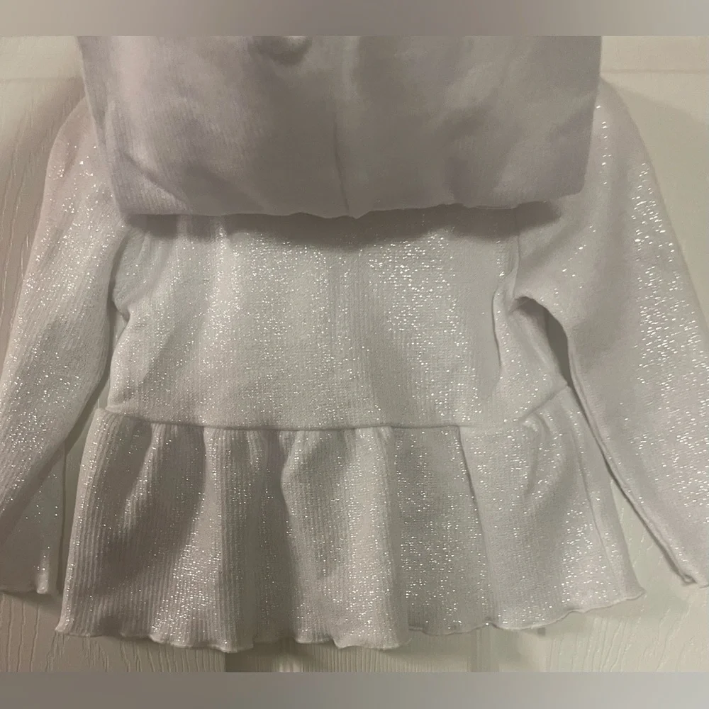 Wonder‎ Nation Sparkly White Outfit with Bow! NWT! Size 12 months.